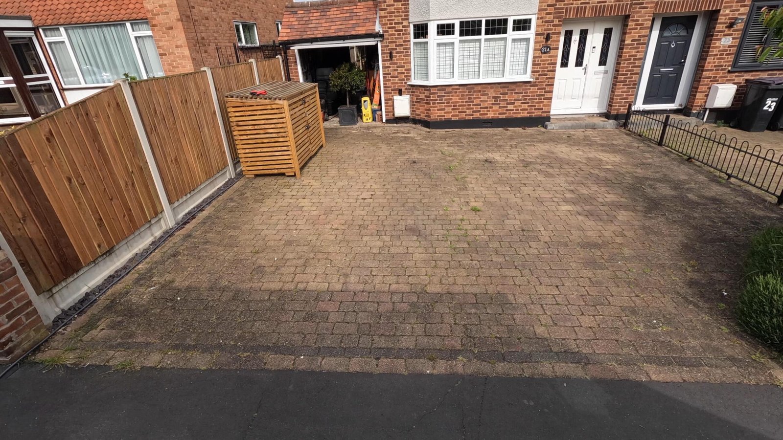 driveway cleaning before