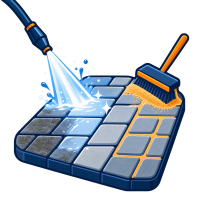 Driveway cleaning icon