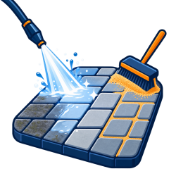 Driveway cleaning icon