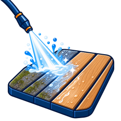decking cleaning icon